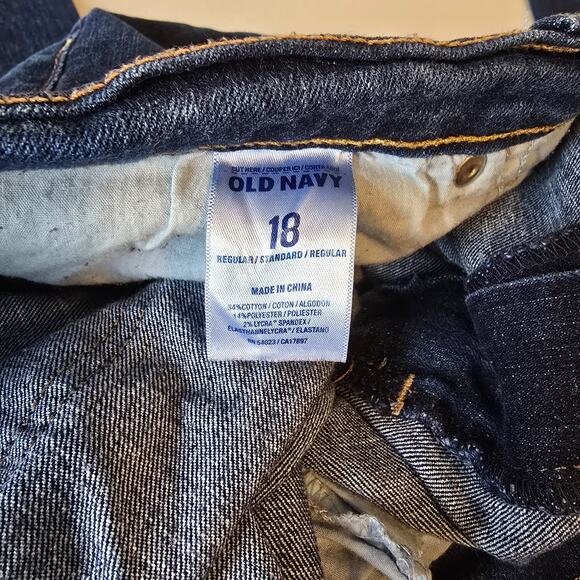 Old Navy The Sweet Heart Jeans Women's 18 Blue Dark Wash Bootcut - Picture 5 of 16